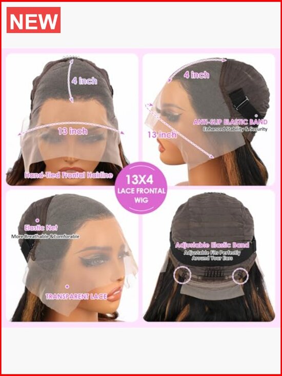 200 Density 13x4 Lace Front Wig Human Hair Body Wave Pre Plucked 26 Inch